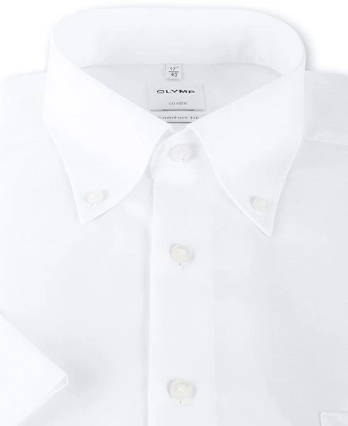 OLYMP Luxor Overhemd Comfort Fit Wit Korte Mouw - Afbeelding 3