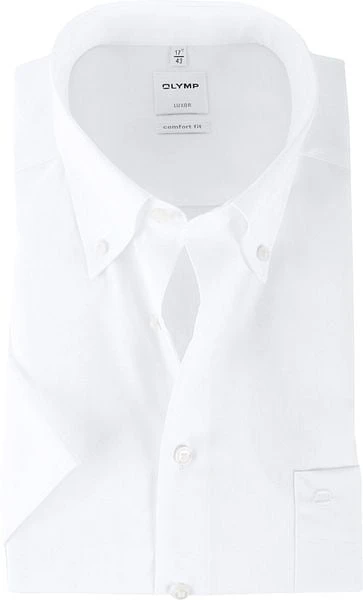 OLYMP Luxor Overhemd Comfort Fit Wit Korte Mouw - Afbeelding 5