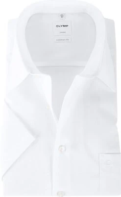 OLYMP Luxor Shirt Comfort Fit Wit Korte Mouw