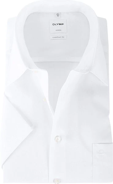 OLYMP Luxor Shirt Comfort Fit Wit Korte Mouw