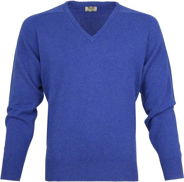 William Lockie Pullover Lamswol V Persian Royal Blue