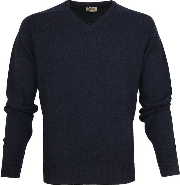 William Lockie Pullover Lamswol V Midnight Navy