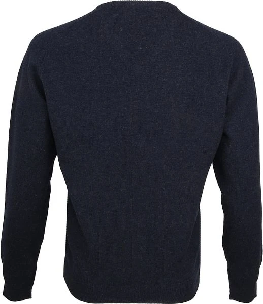 William Lockie Pullover Lamswol V Midnight Navy - Afbeelding 3