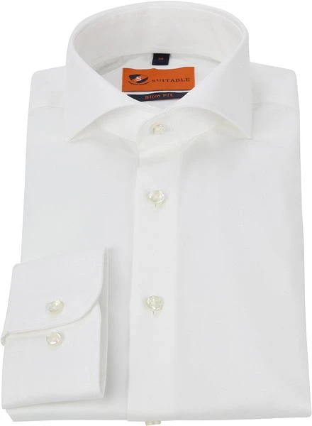 Suitable Overhemd Strijkvrij Ecru - Afbeelding 3