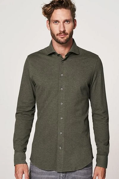 Profuomo Overhemd Knitted Groen - Afbeelding 4