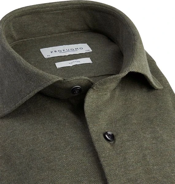 Profuomo Overhemd Knitted Groen - Afbeelding 2