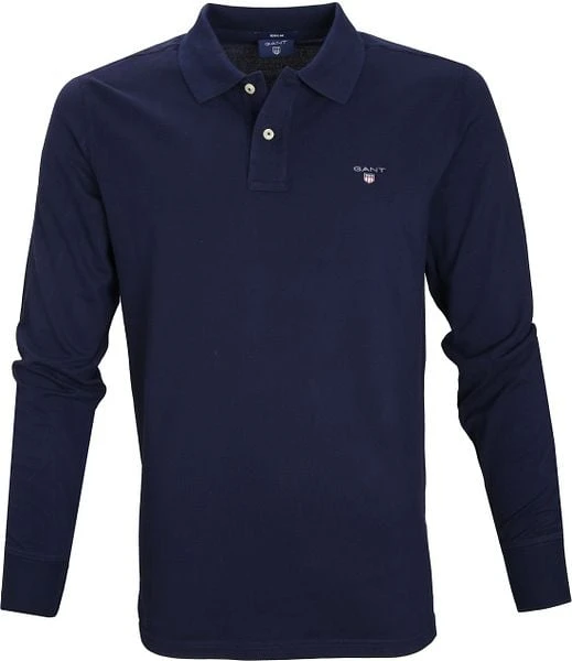 Gant Polo Longsleeve Navy 433 - Afbeelding 4