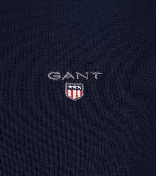 Gant Polo Longsleeve Navy 433 - Afbeelding 2