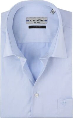 Ledub Overhemd Korte Mouwen Blauw