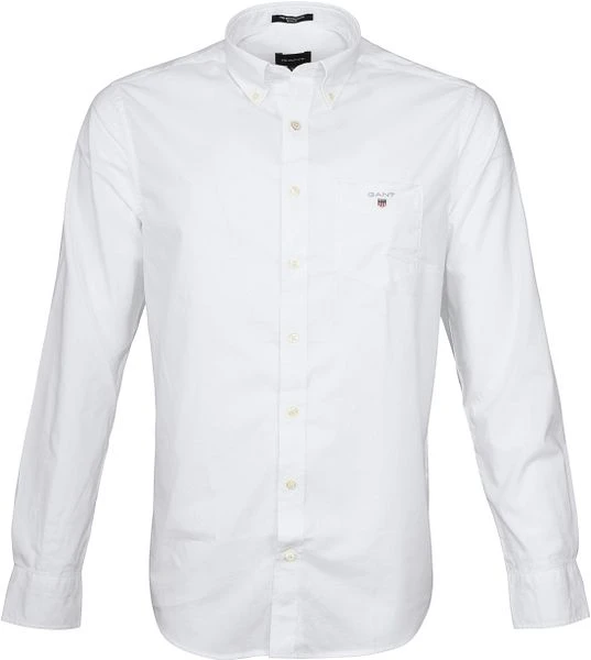 Gant Casual Overhemd Broadcloth Wit
