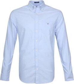 Gant Casual Overhemd Oxford Lichtblauw