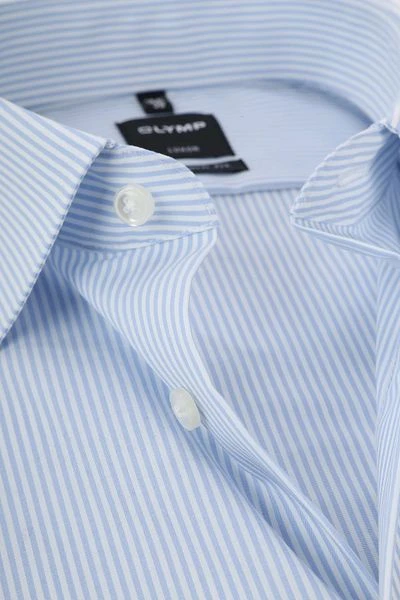 OLYMP Luxor MF Overhemd Streep Blauw SL7 - Afbeelding 2