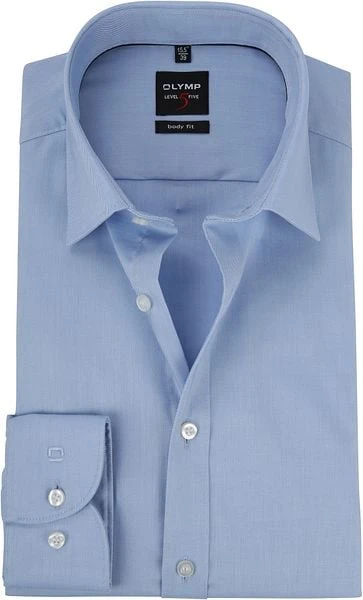 OLYMP Overhemd Level 5 Twill Blauw - Afbeelding 5