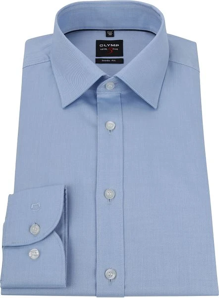 OLYMP Overhemd Level 5 Twill Blauw - Afbeelding 3