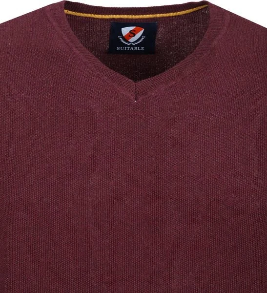 Suitable Katoen Neil Pullover Bordeaux - Afbeelding 6