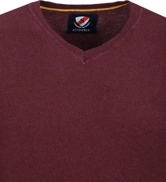 Suitable Katoen Neil Pullover Bordeaux - Afbeelding 2