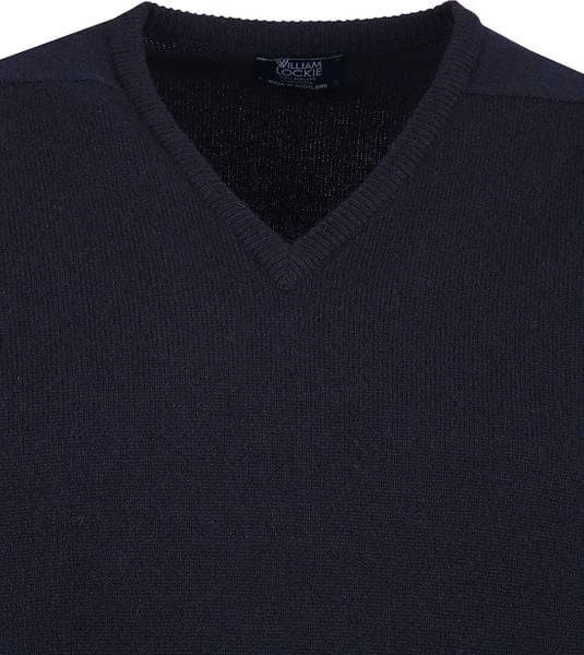 William Lockie V-Hals Lamswol Navy - Afbeelding 6