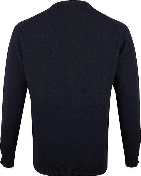 William Lockie V-Hals Lamswol Navy - Afbeelding 4