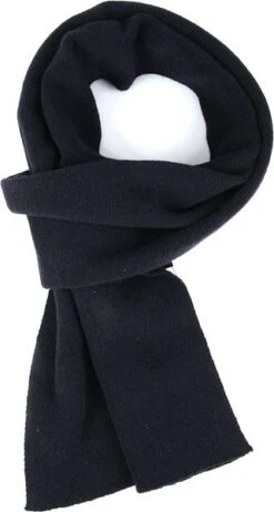 KnowledgeCotton Apparel Sjaal Wol Donkerblauw