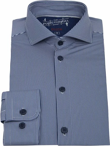 Pure H.Tico The Functional Shirt Strepen Navy - Afbeelding 4