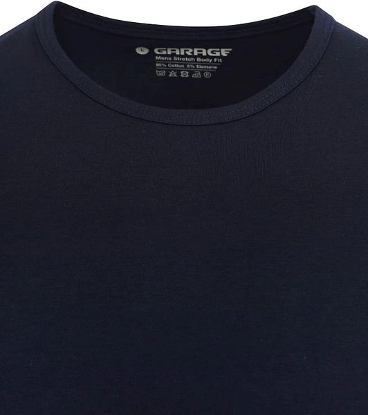 Garage Stretch Basic Navy O-Hals - Afbeelding 3