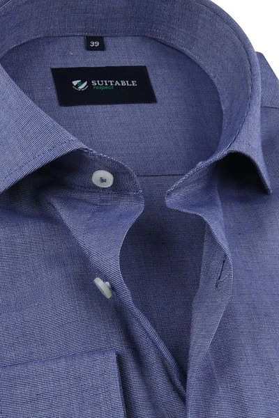 Suitable Respect Overhemd Donkerblauw - Afbeelding 2
