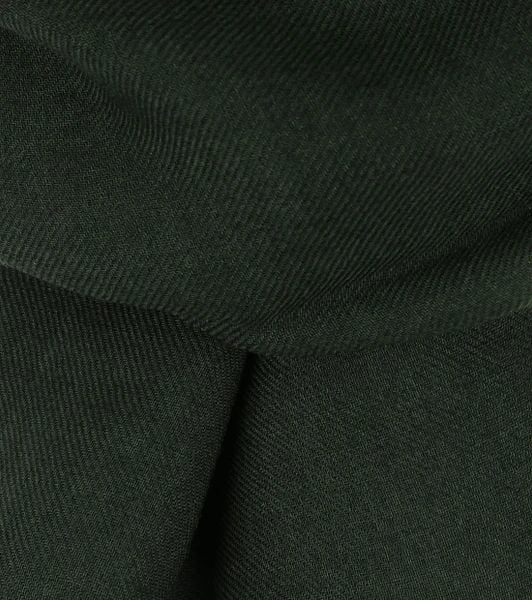 Profuomo Sjaal Wol Geweven Donkergroen - Afbeelding 4