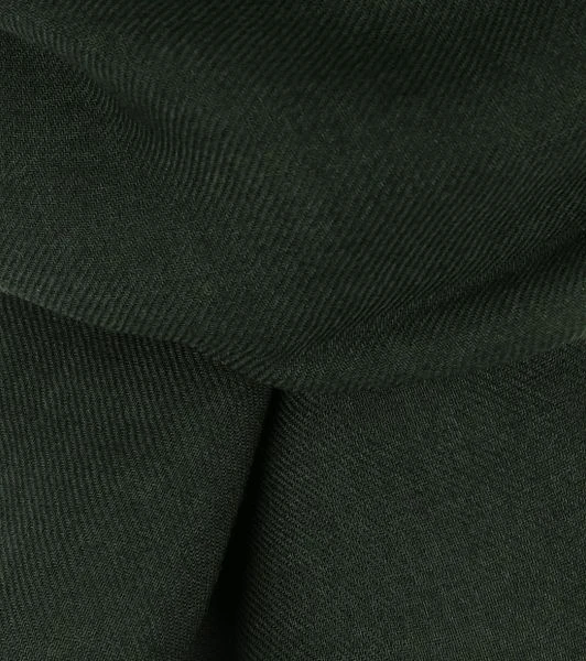 Profuomo Sjaal Wol Geweven Donkergroen - Afbeelding 2