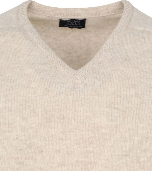 William Lockie V-Hals Lamswol Beige - Afbeelding 6