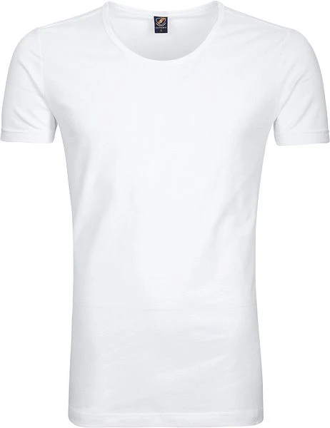 Suitable T-shirt Diepe O-hals Wit Otaru Stretch 4-Pack - Afbeelding 3