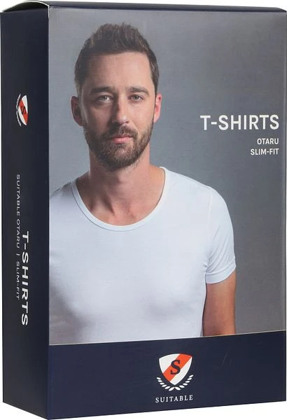 Suitable T-shirt Diepe O-hals Wit Otaru Stretch 4-Pack - Afbeelding 6