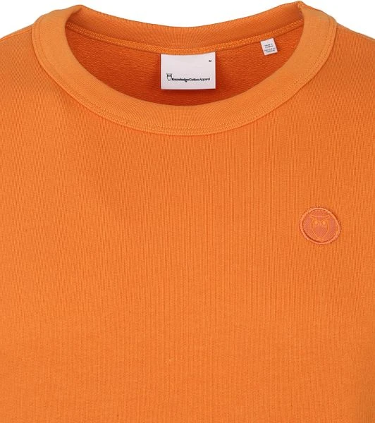 KnowledgeCotton Apparel Elm Trui Oranje - Afbeelding 2