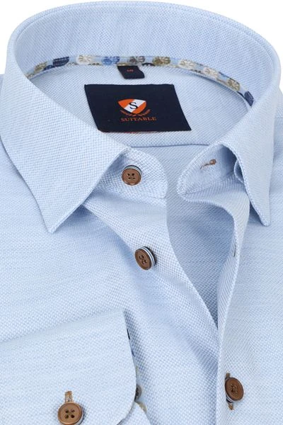 Suitable Overhemd 227-8 Lichtblauw - Afbeelding 2