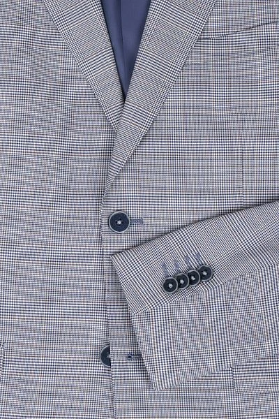 Suitable Strato Kostuum Wol Ruiten Lichtblauw - Afbeelding 5