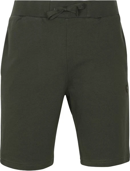 KnowledgeCotton Apparel Teak Sweat Shorts Donkergroen