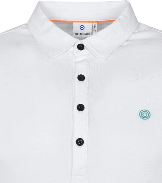 Blue Industry Polo KBIS20 M80 Wit - Afbeelding 2