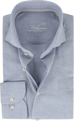 Profuomo Overhemd Recycled Cotton Blauw