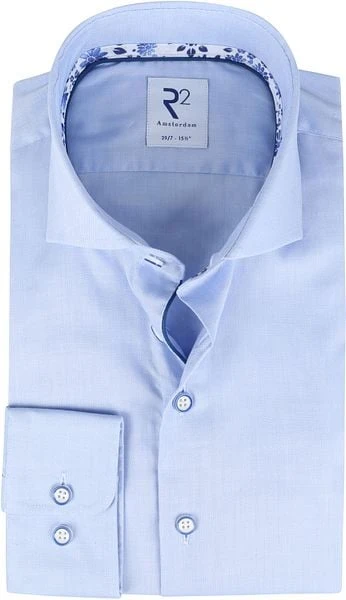 R2 Overhemd Extra Long Sleeve Blauw - Afbeelding 4