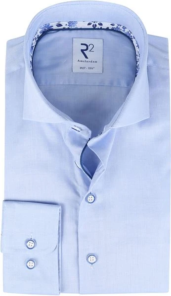 R2 Overhemd Extra Long Sleeve Blauw