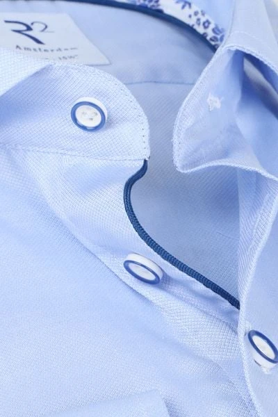 R2 Overhemd Extra Long Sleeve Blauw - Afbeelding 5