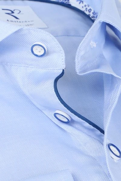R2 Overhemd Extra Long Sleeve Blauw - Afbeelding 2