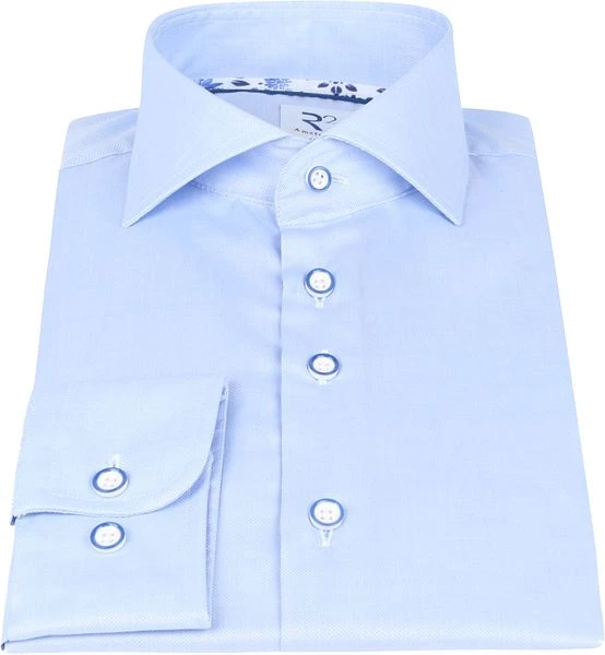 R2 Overhemd Extra Long Sleeve Blauw - Afbeelding 3