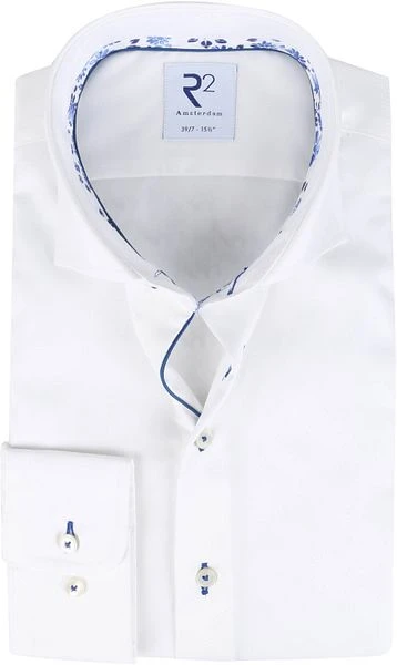 R2 Overhemd Extra Long Sleeve Wit