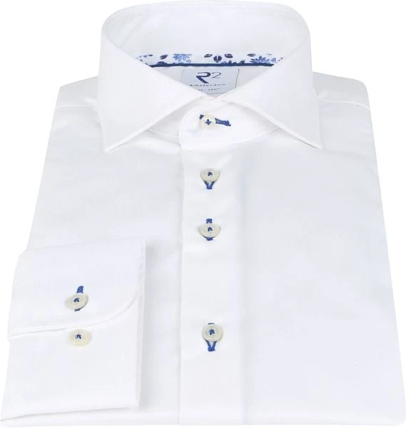 R2 Overhemd Extra Long Sleeve Wit - Afbeelding 6