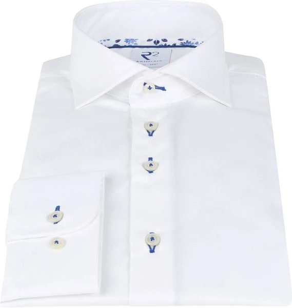 R2 Overhemd Extra Long Sleeve Wit - Afbeelding 3