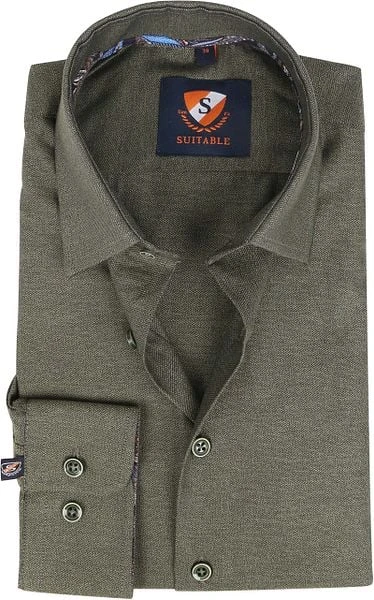 Suitable Overhemd HBD Donkergroen - Afbeelding 4
