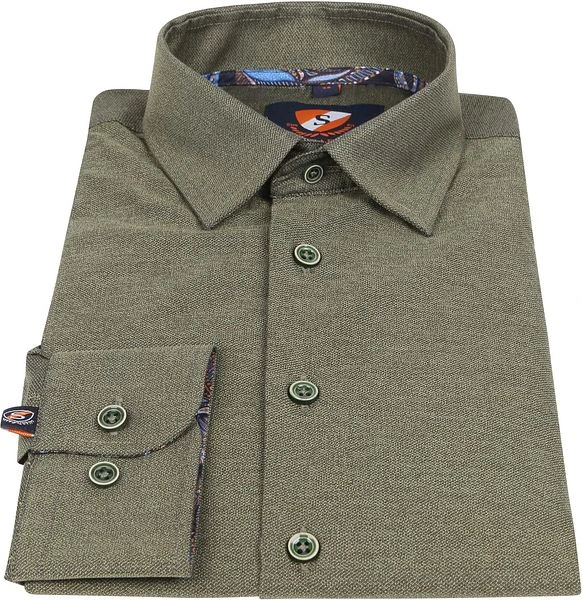 Suitable Overhemd HBD Donkergroen - Afbeelding 3