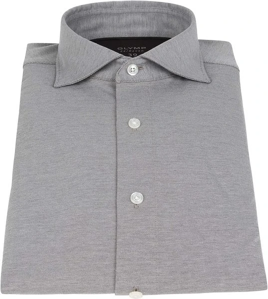 OLYMP Luxor Jersey Stretch Overhemd 24/Seven Grijs - Afbeelding 3