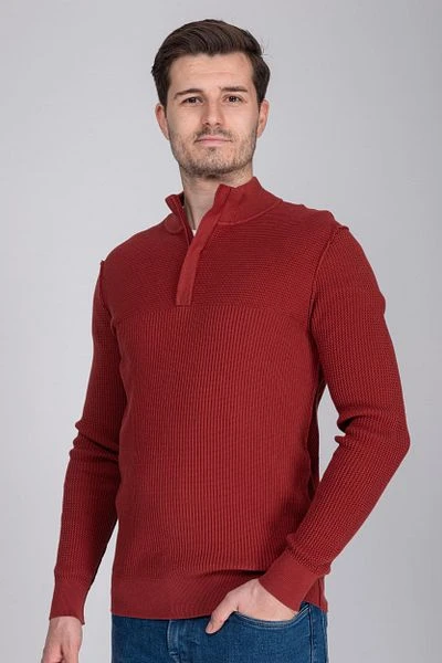 Suitable George Pullover Half Zip Roest - Afbeelding 2