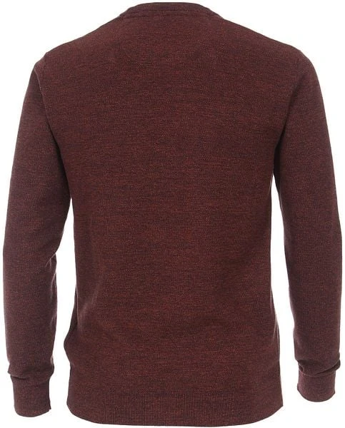 Casa Moda Pullover O-Hals Melange Bordeaux - Afbeelding 6